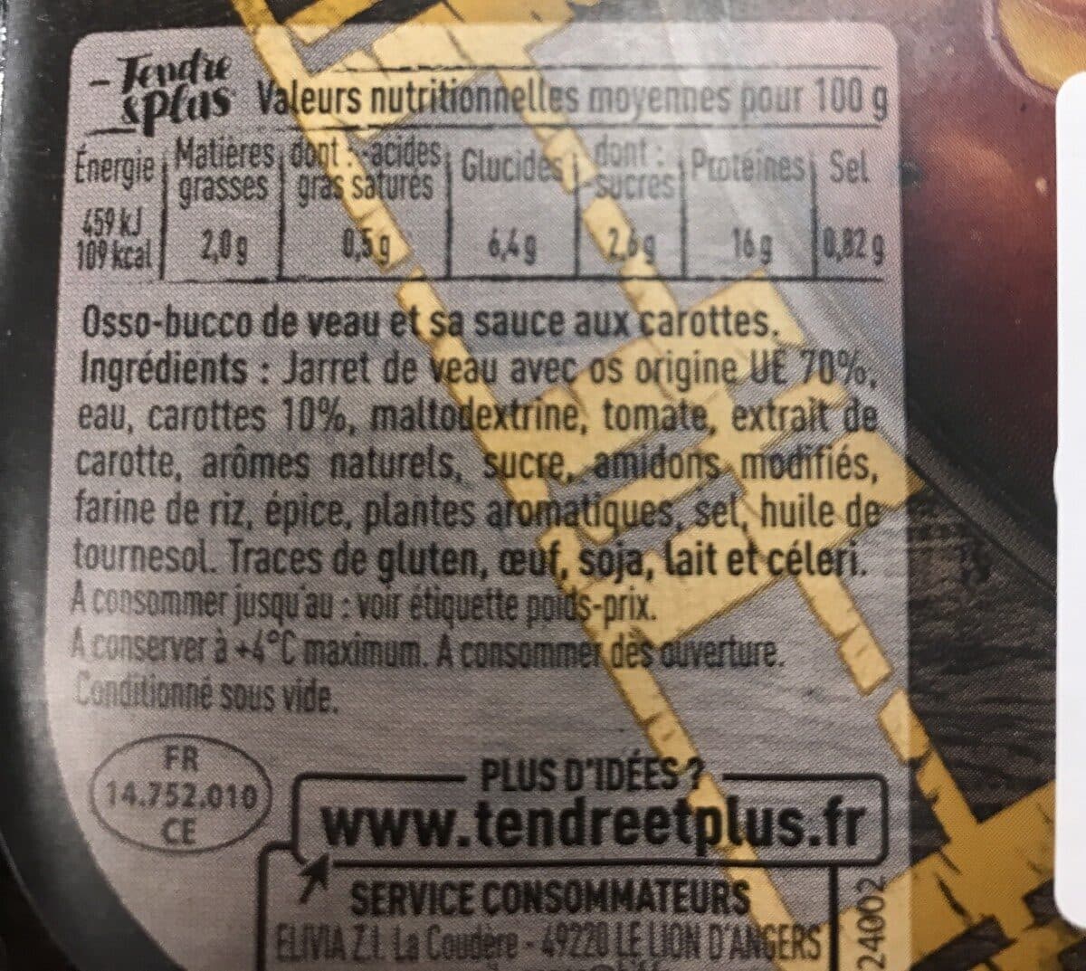 Tendre & Plus Osso-bucco veau packshot