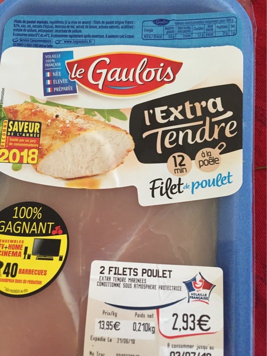 Le Gaulois Filet de poulet extra tendre packshot