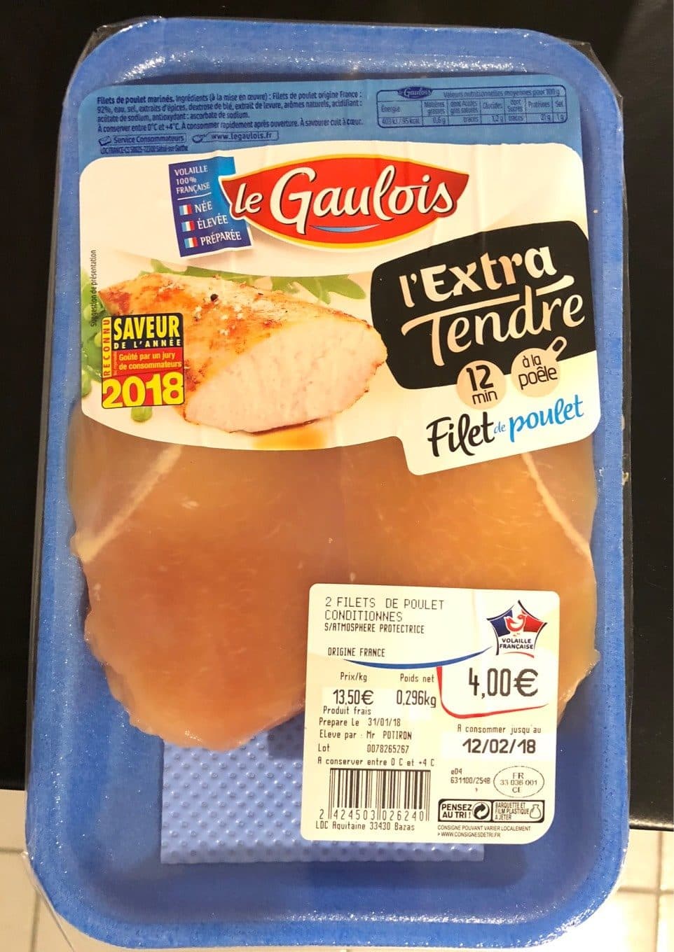 Le Gaulois Filet de poulet l’Extra Tendre packshot