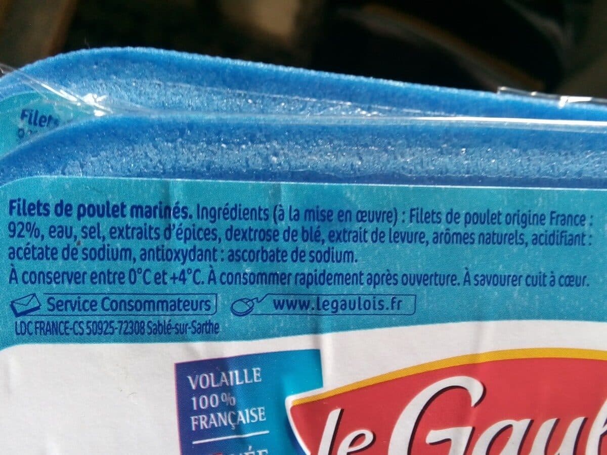 Open Food Facts Filets de Poulet packshot
