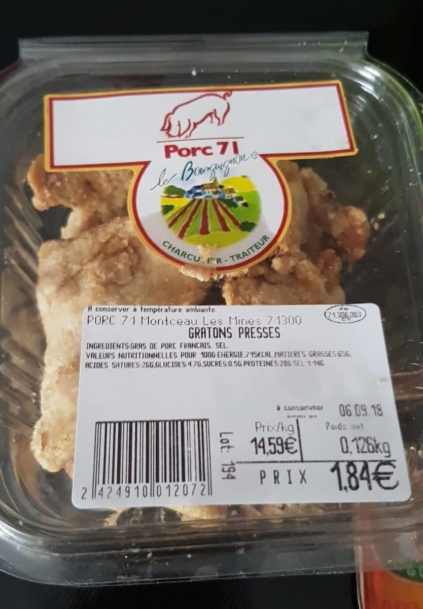 Open Food Facts Gratons presses packshot