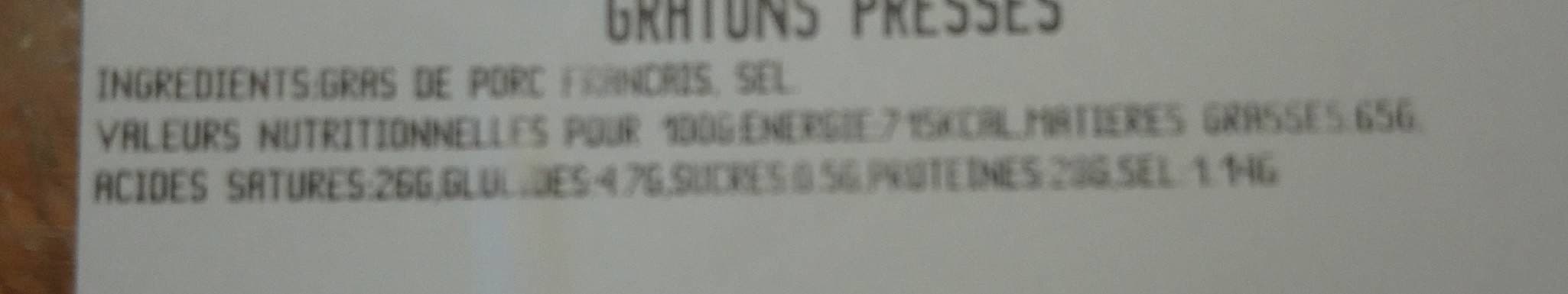 Open Food Facts Gratons pressés packshot