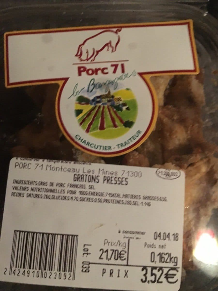 Open Food Facts Gratons packshot