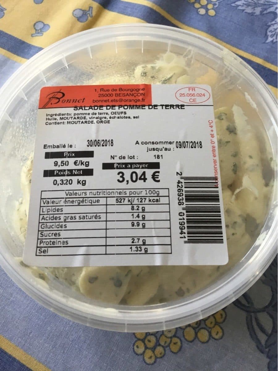 Open Food Facts Salade de pomme de terre packshot