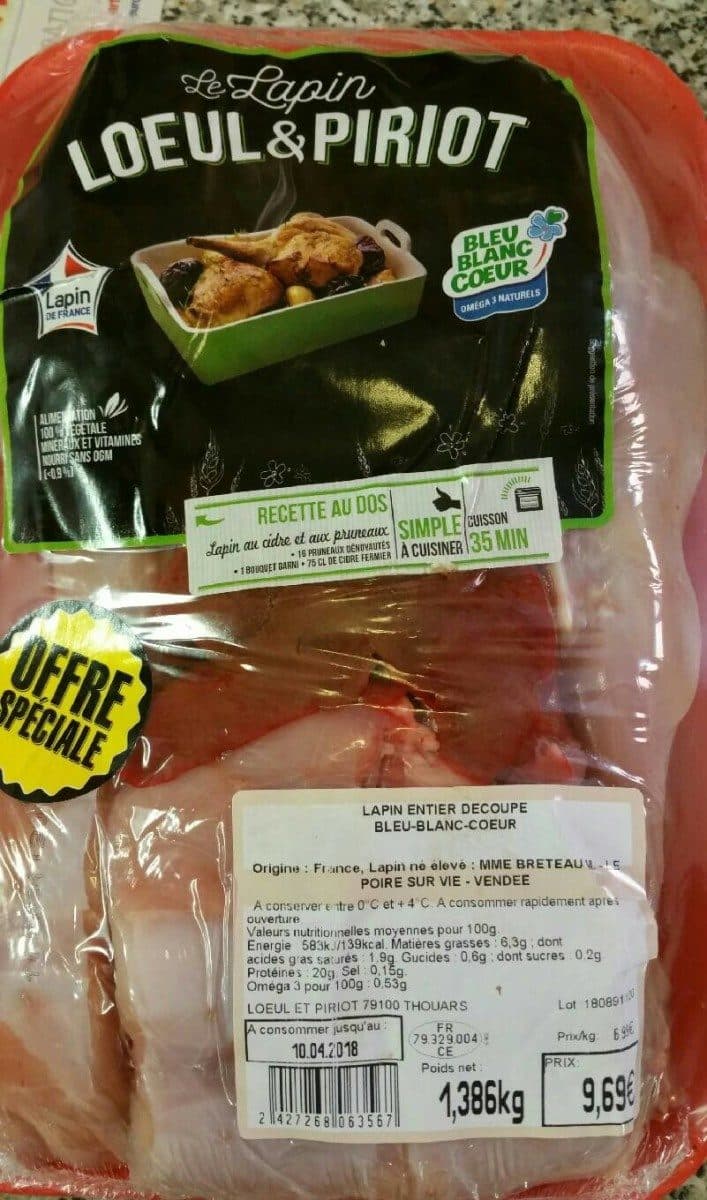 Open Food Facts Lapin Loeul et Piriot packshot