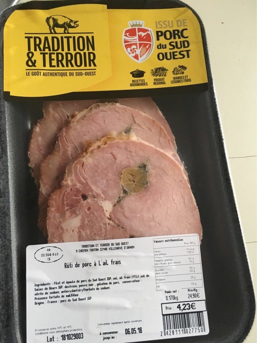 Open Food Facts Roti de porc packshot