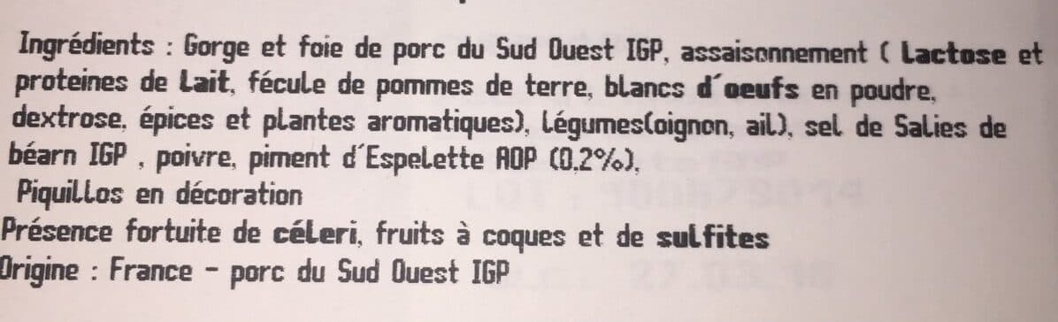 Open Food Facts Pâté à l'ancienne packshot