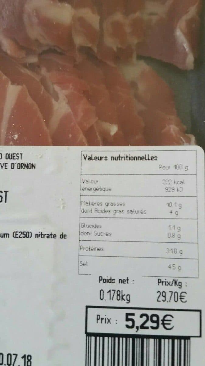 Open Food Facts Jambon Sec Serrano STG x 6 tranches packshot