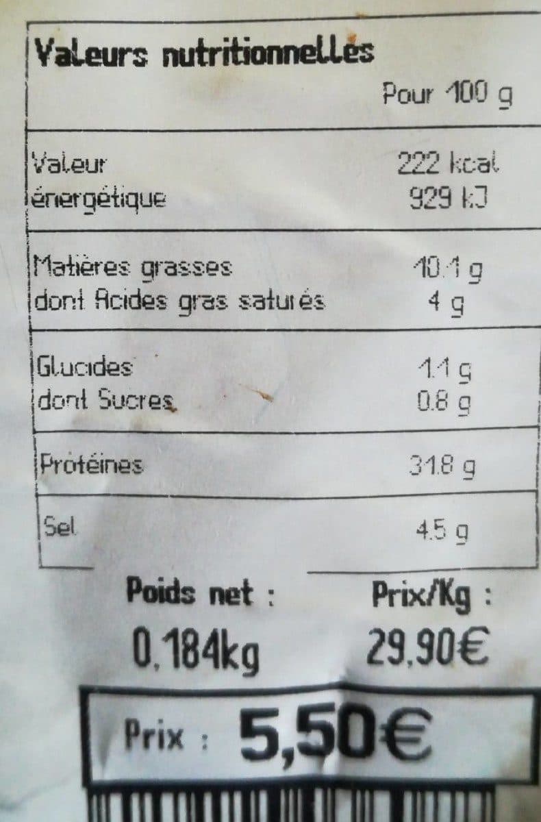 Open Food Facts Jambon sec Serrano packshot