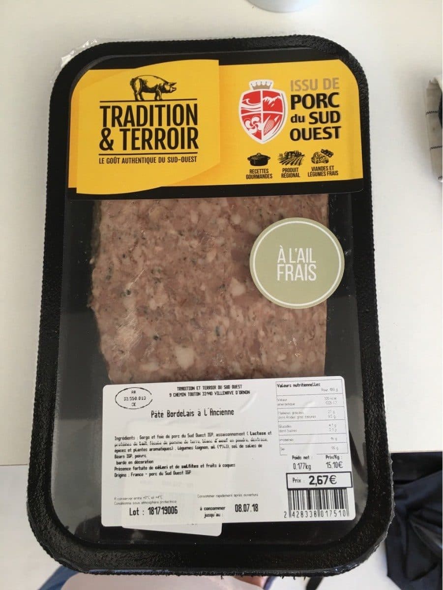 Open Food Facts Pate bordelais packshot