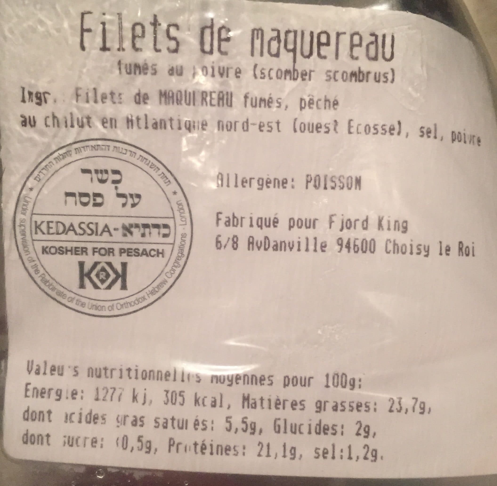 Monoprix Filet de maquereau fumes packshot