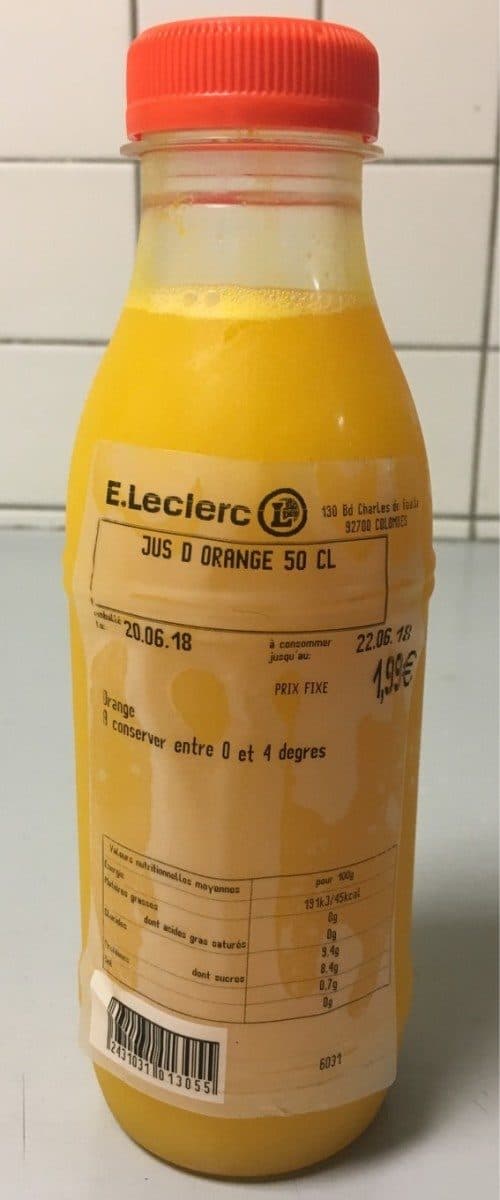 Open Food Facts Jus d'orange 50cl packshot