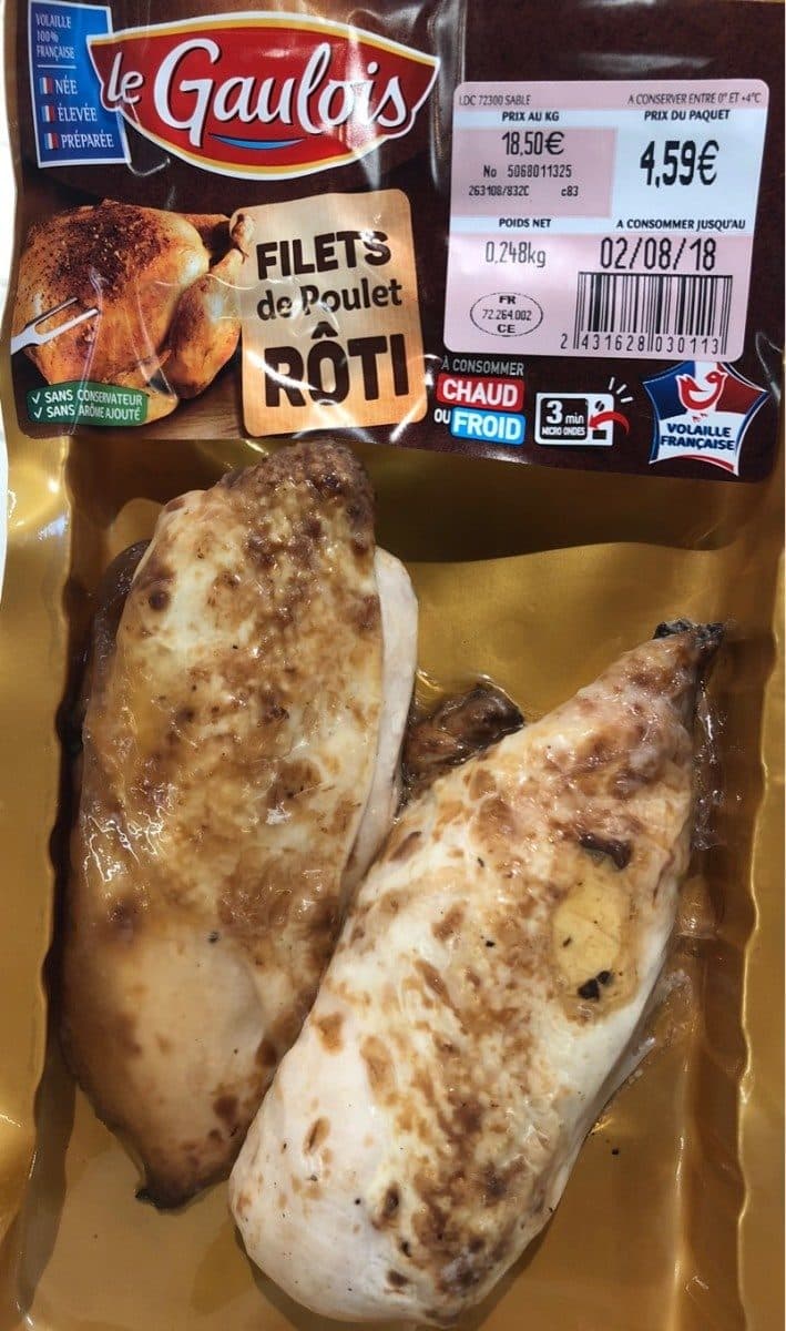 Le Gaulois Filets de Poulet Rôtis packshot