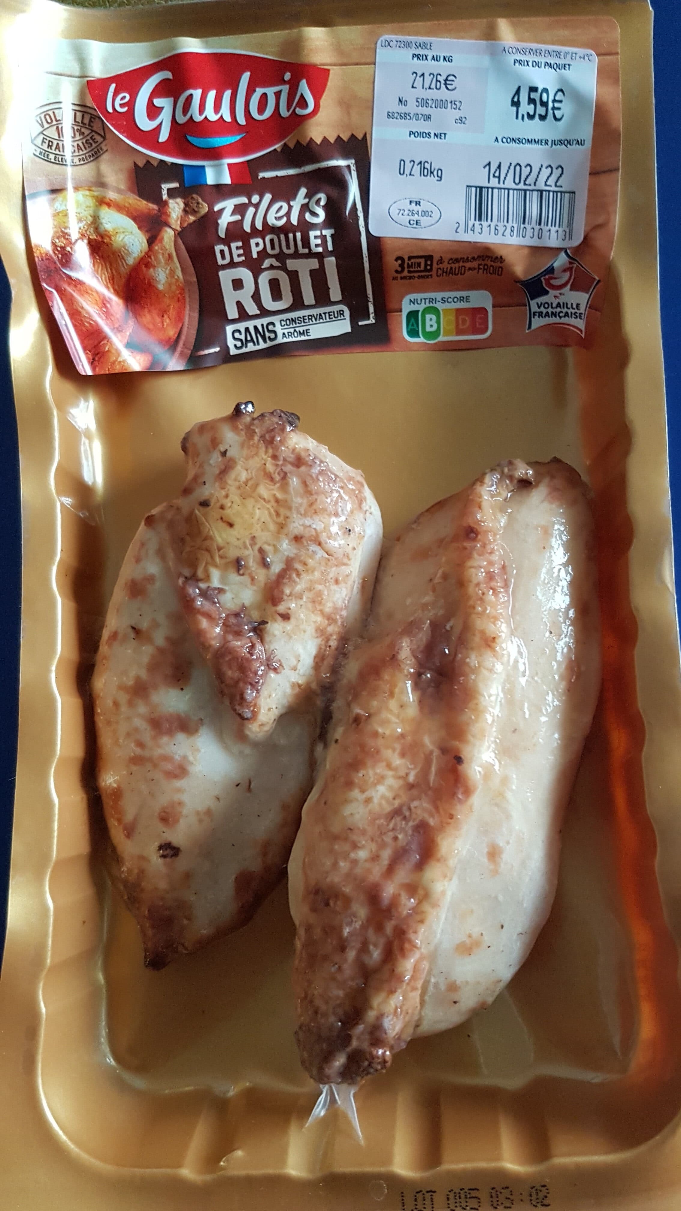 Le Gaulois Filets de Poulet Rôtis packshot