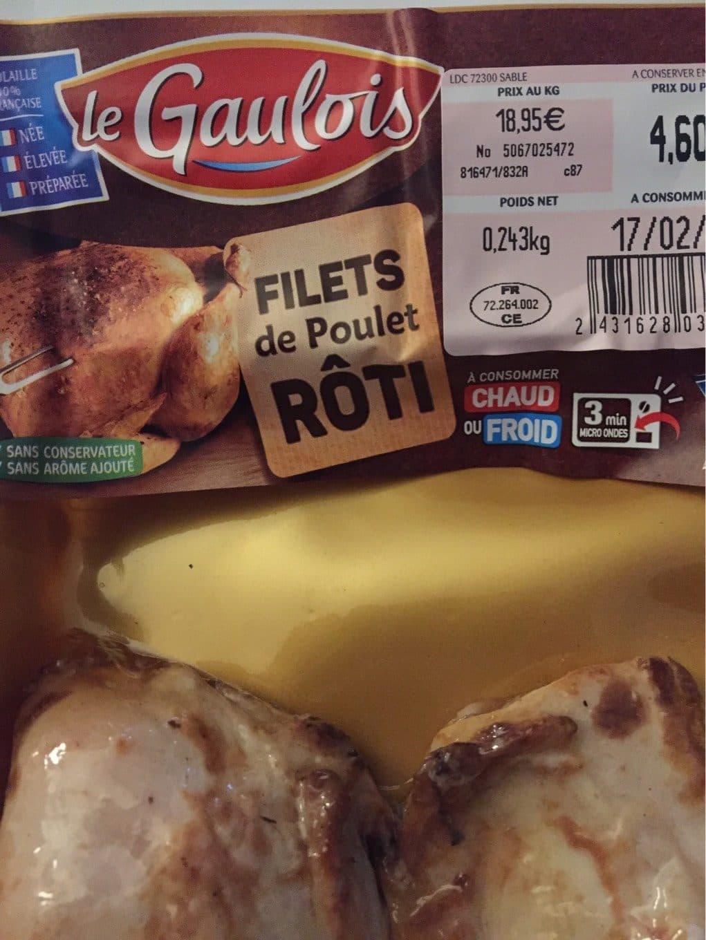 Le Gaulois Filets de Poulet Roti packshot