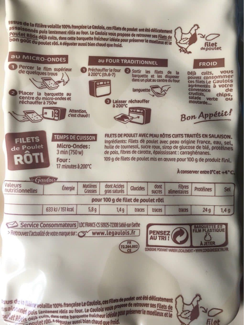 Le Gaulois Filet de poulet rôti packshot