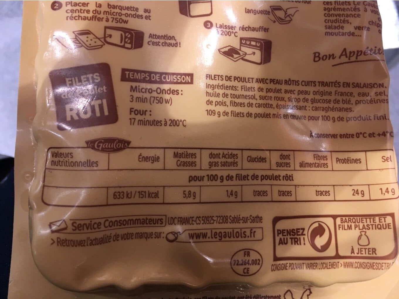 Le Gaulois Filet de poulet rôti packshot