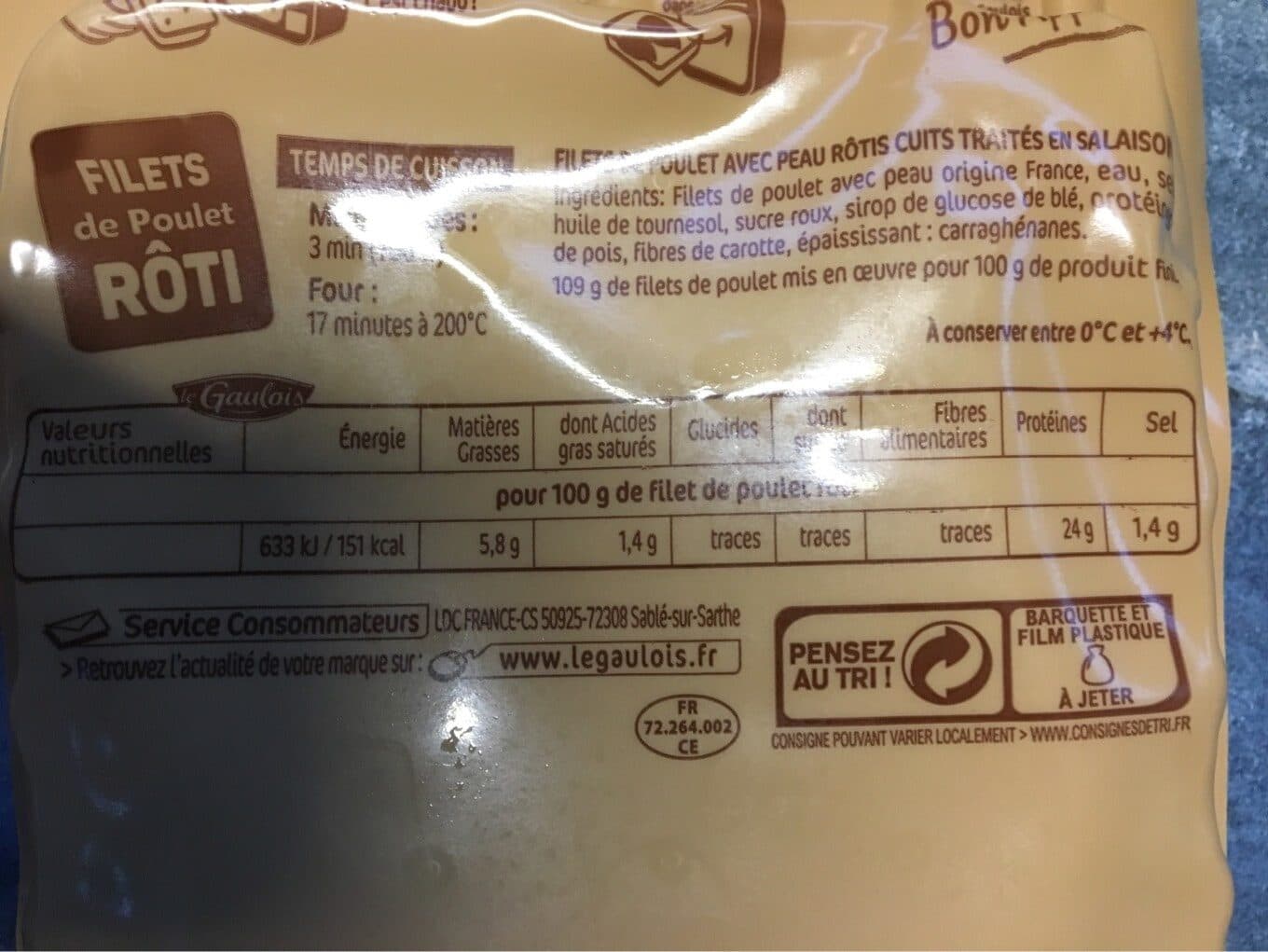 Le Gaulois Filet de poulet roti packshot