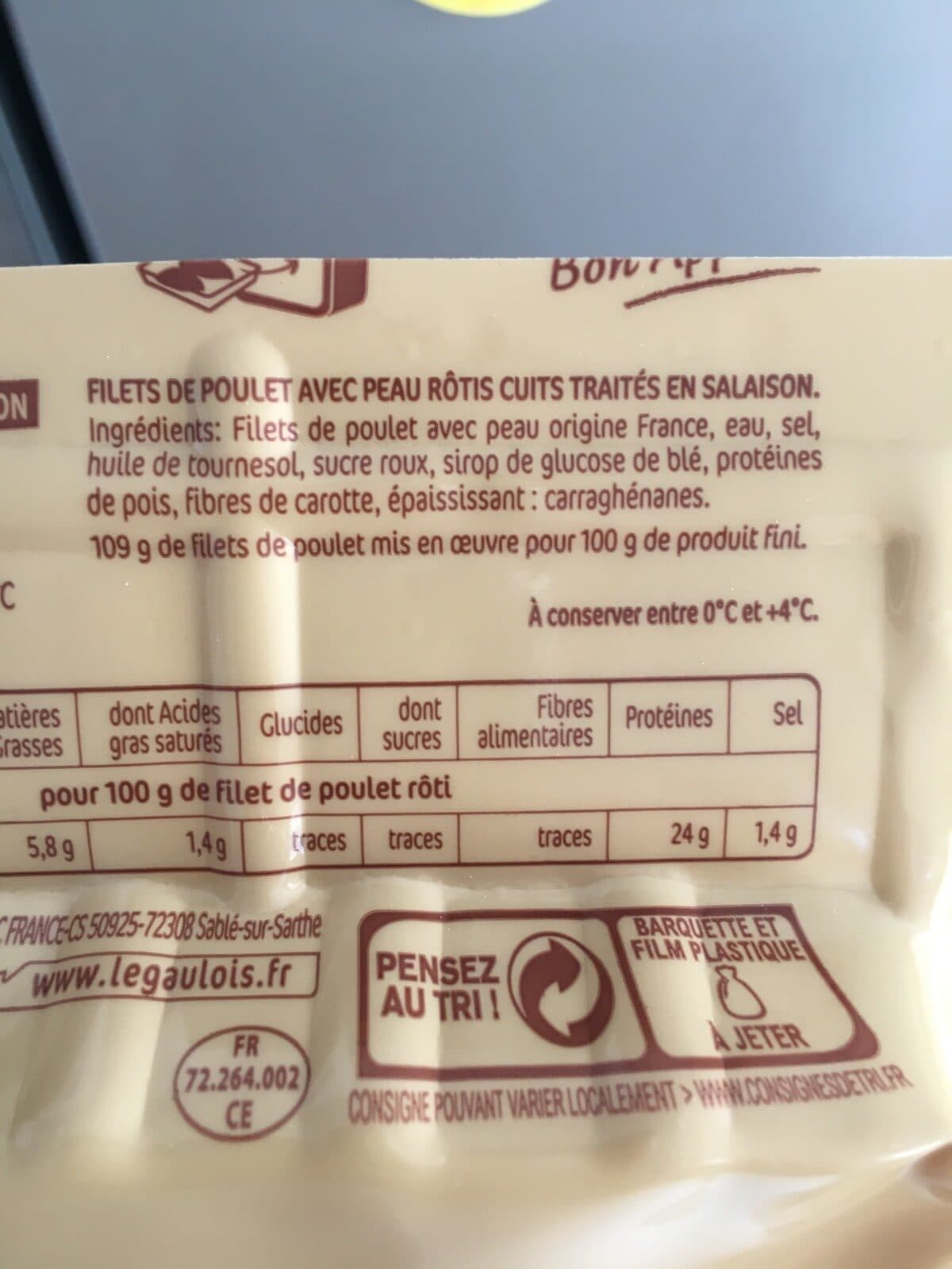 Le Gaulois Filet de poulet roti packshot