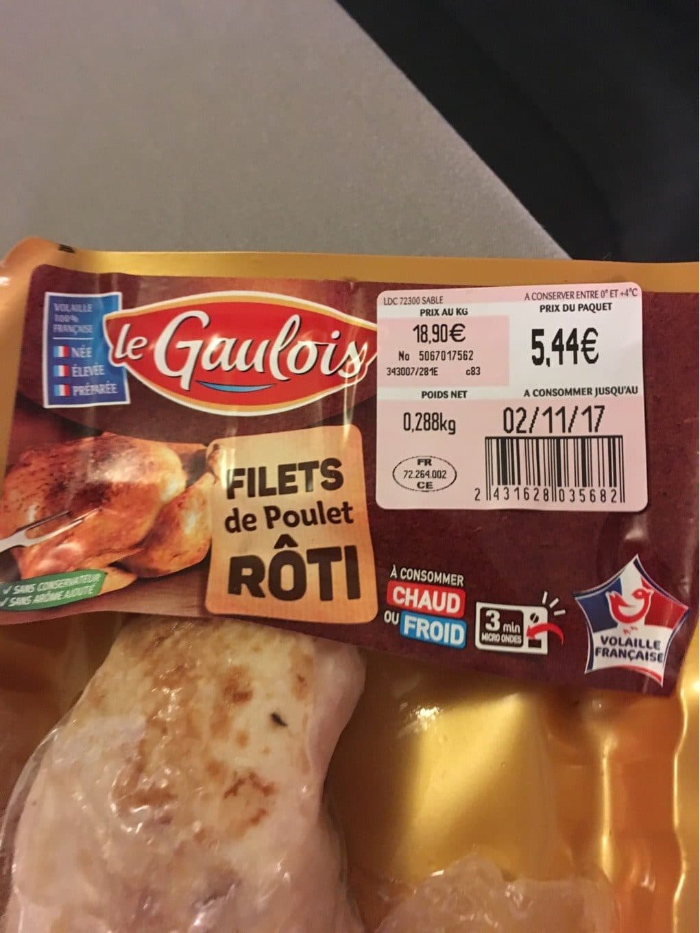 Le Gaulois Filet de poulet roti packshot