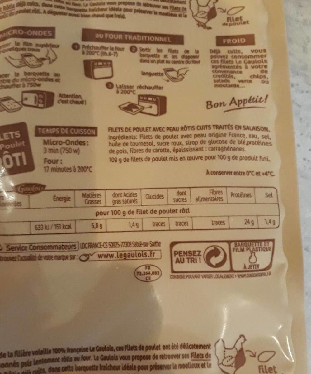 le gaulois Filet de poulet roti packshot