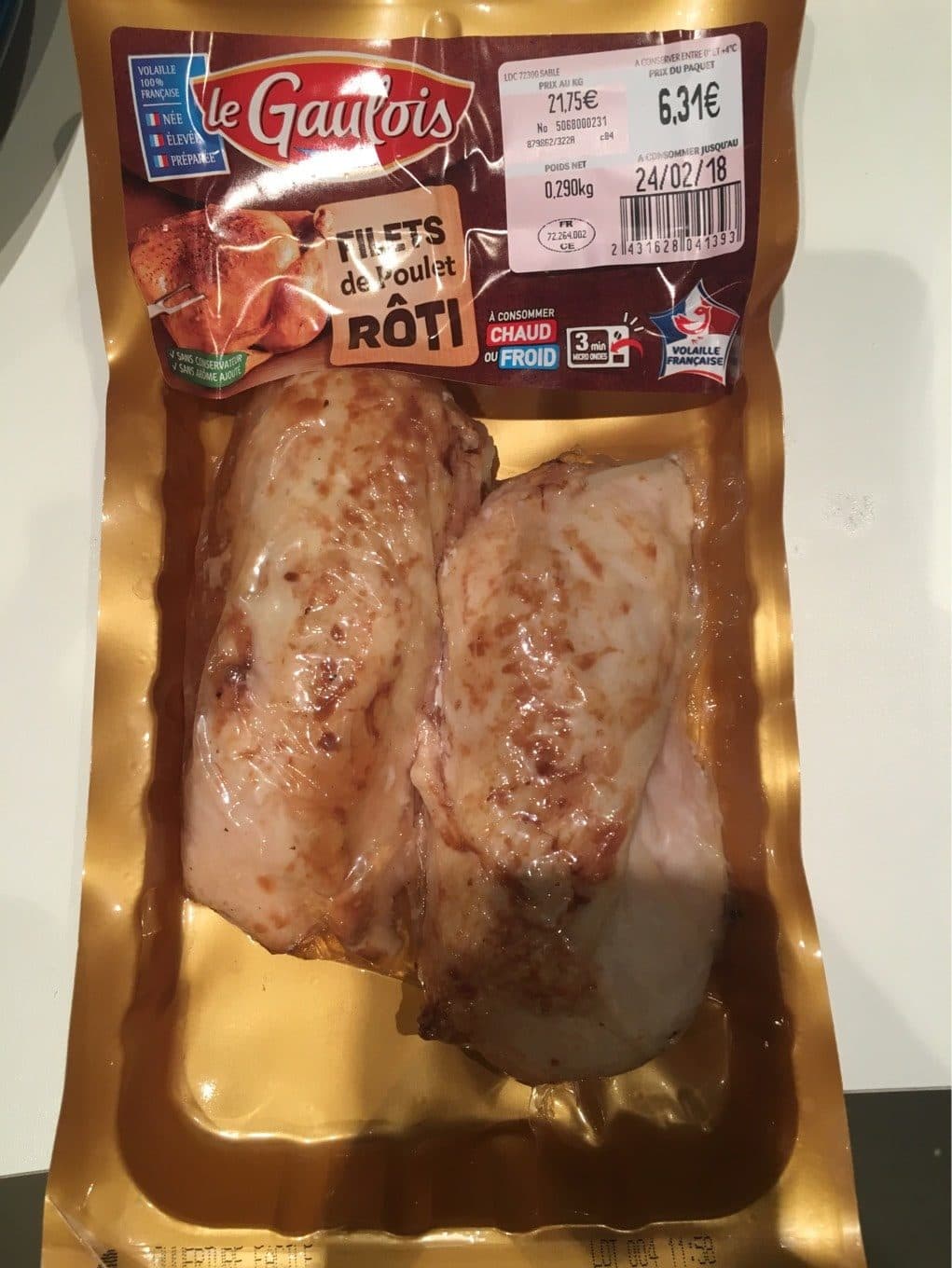 Le gaulois Filets de poulet rôti packshot