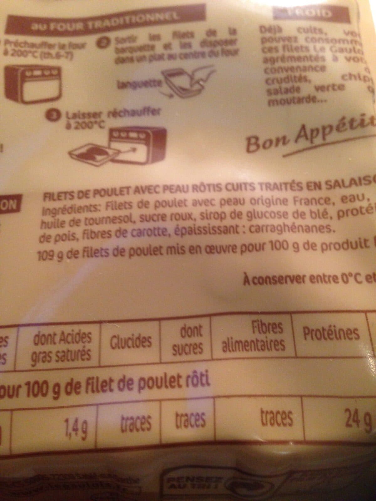 Le Gaulois Filets de poulet roti packshot