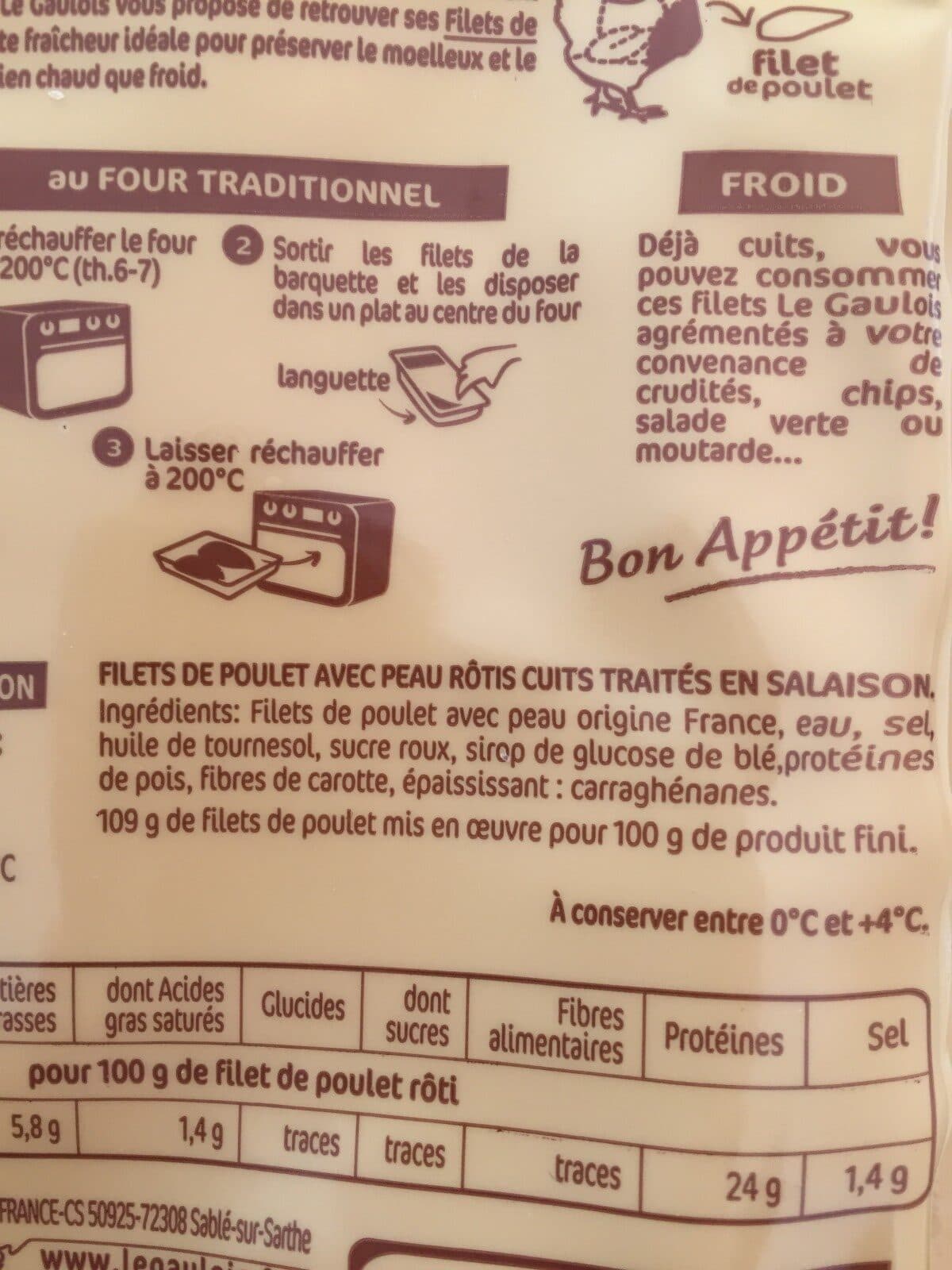 Le Gaulois Filet de poulets roti packshot