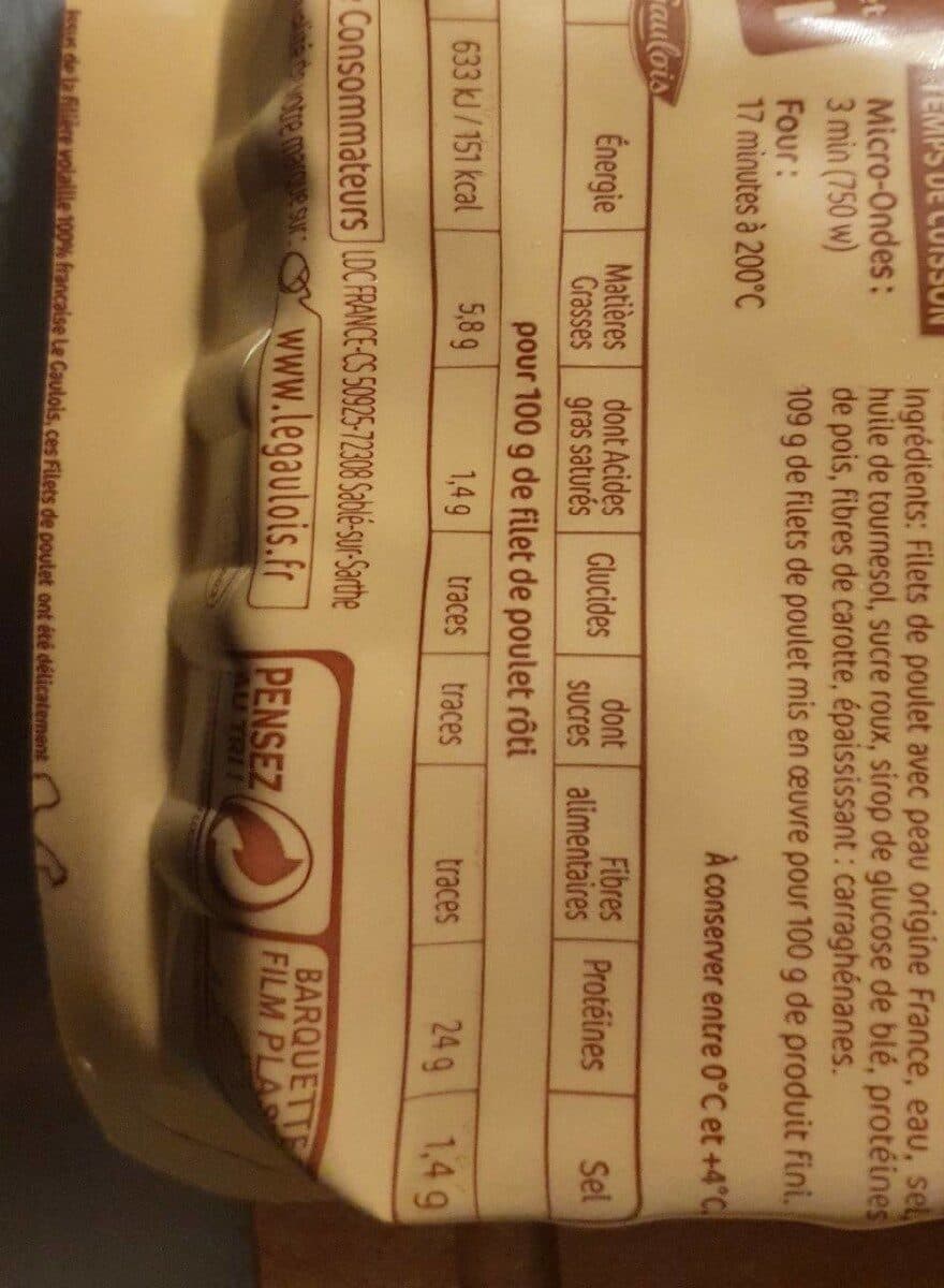 Le Gaulois Filets de Poulet Rôti packshot