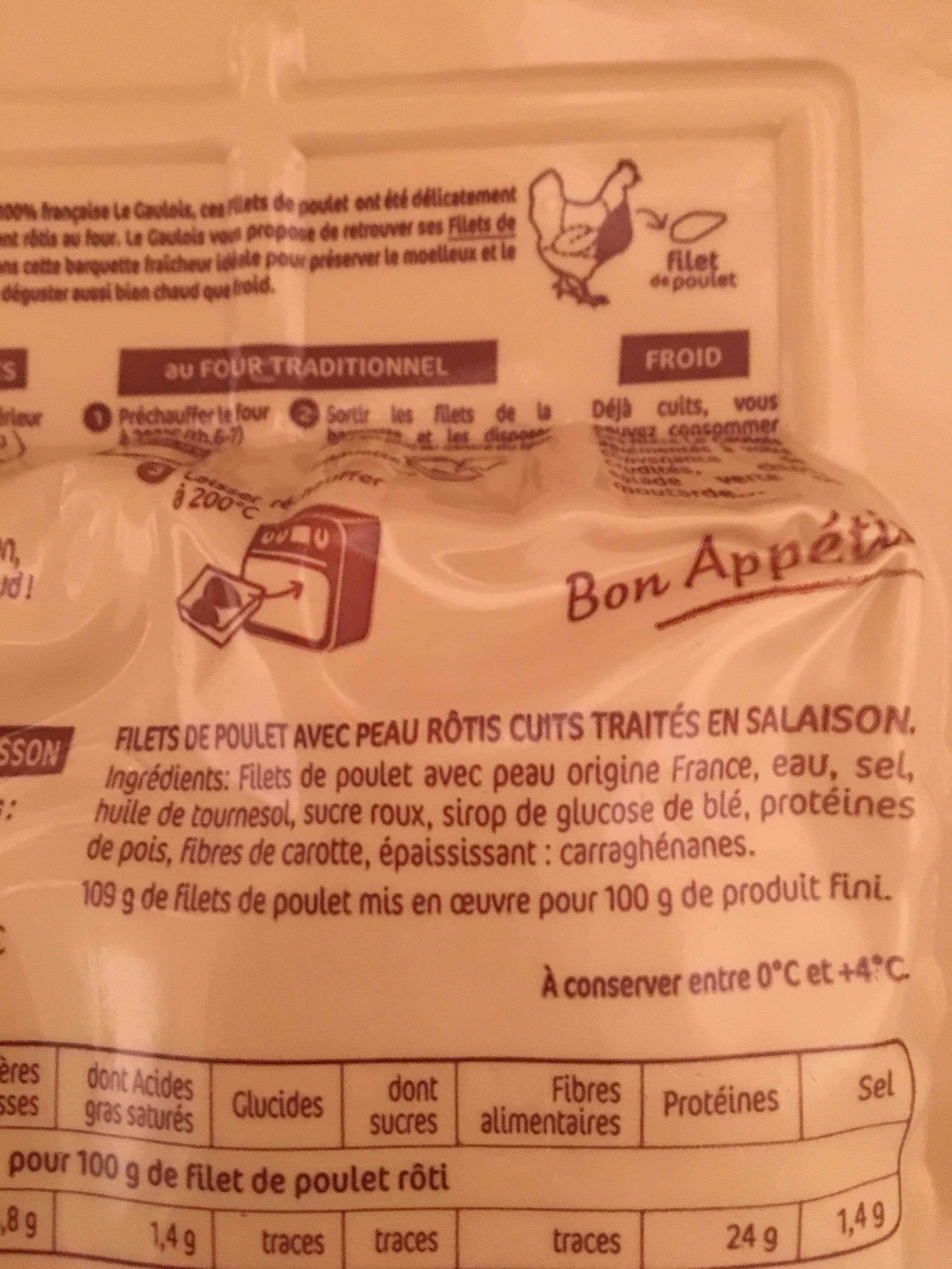 Le Gaulois Filets poulet roti packshot