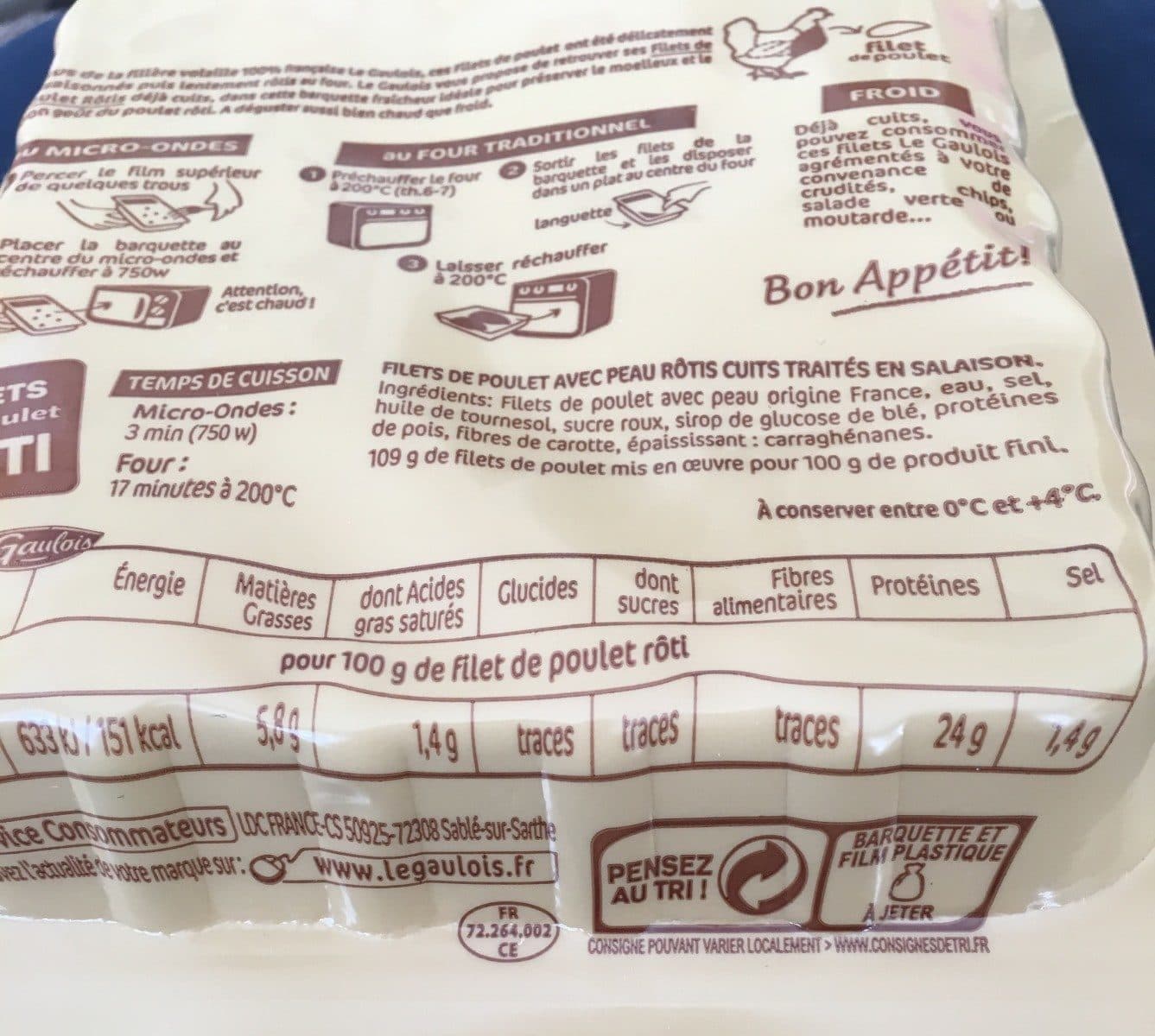 Le Gaulois Filets de poulet rôti packshot