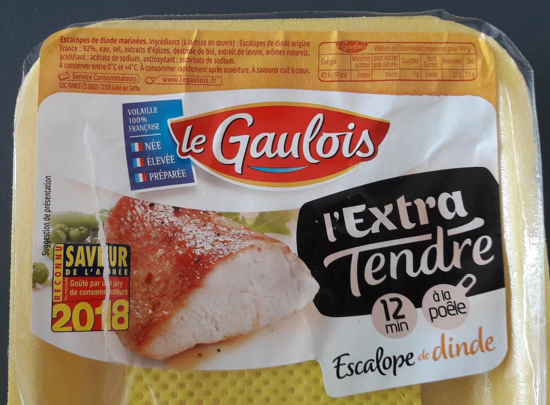Le Gaulois 2 escalopes de dinde packshot