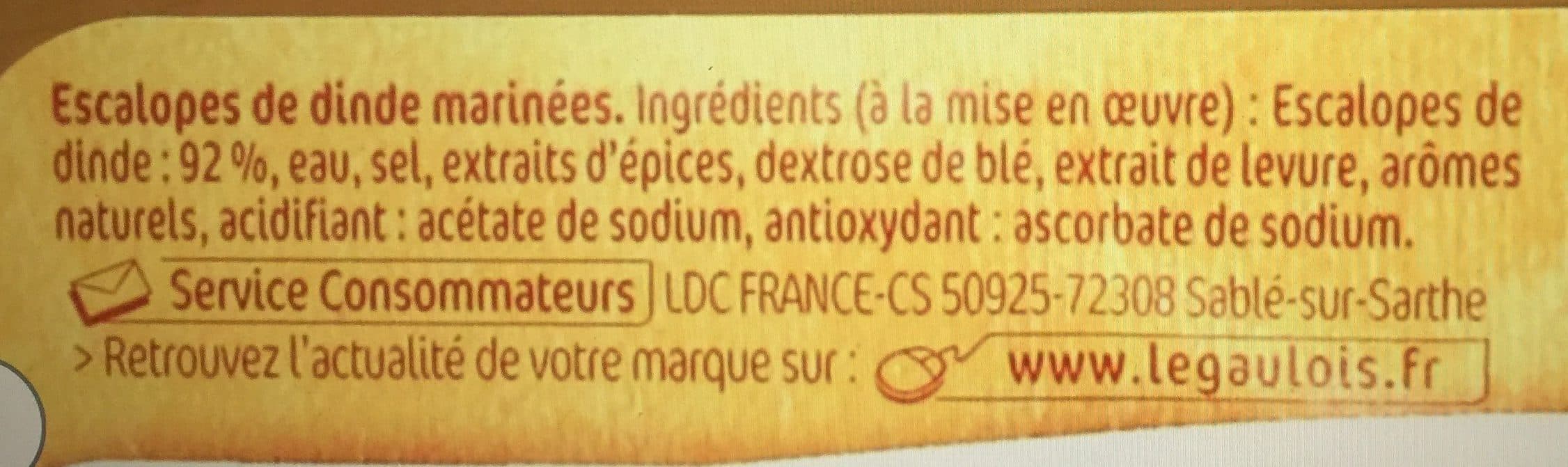 Le Gaulois L'extra tendre escalope de dinde packshot