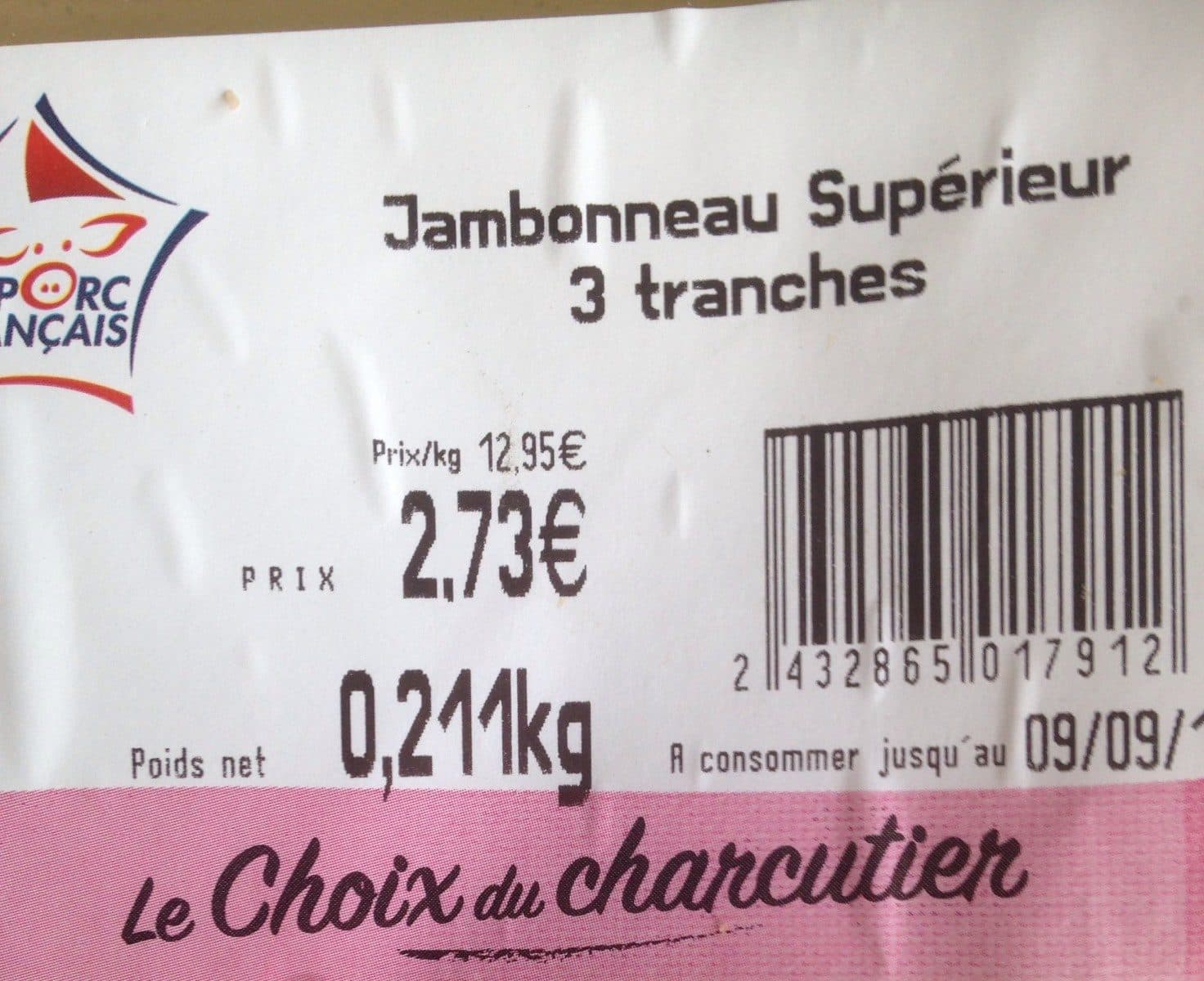 Open Food Facts Jambonneau superieur packshot