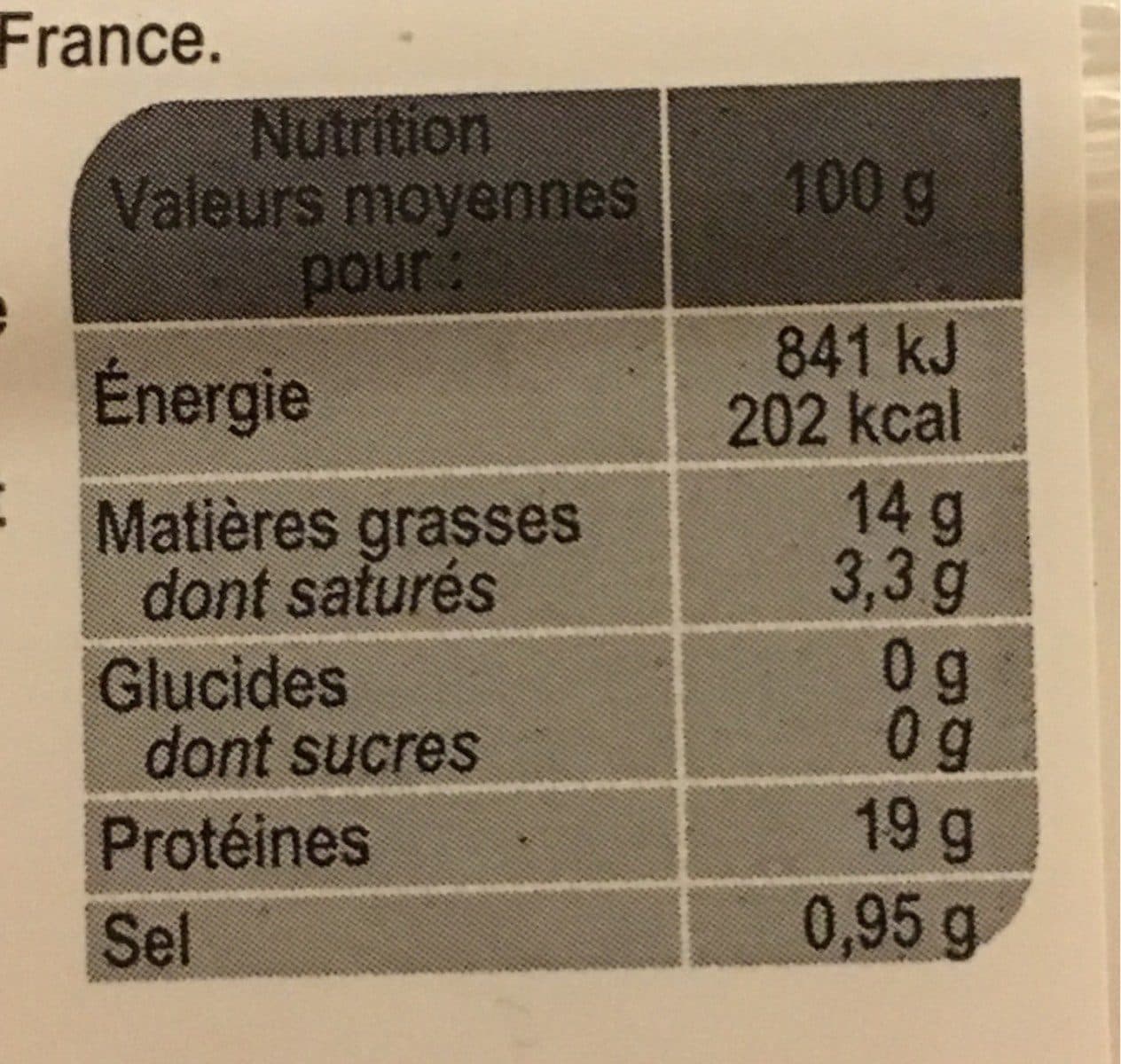 Open Food Facts Carpaccio de boeuf packshot