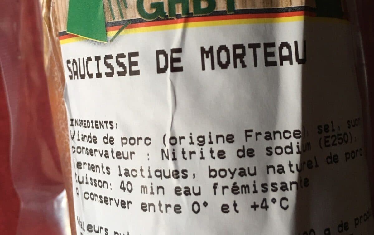 Open Food Facts Saucisse de morteau packshot