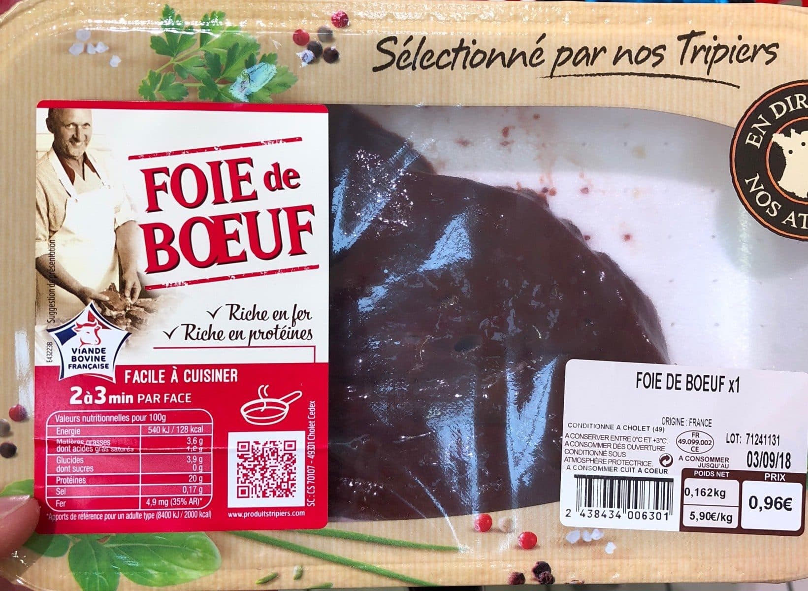 Open Food Facts Foie de boeuf packshot