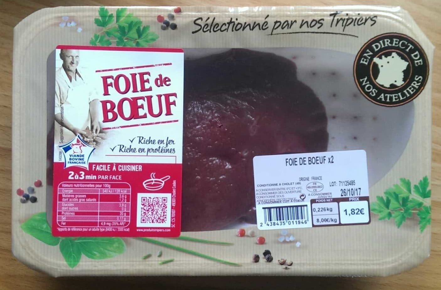 Sans marque Foie de bœuf packshot