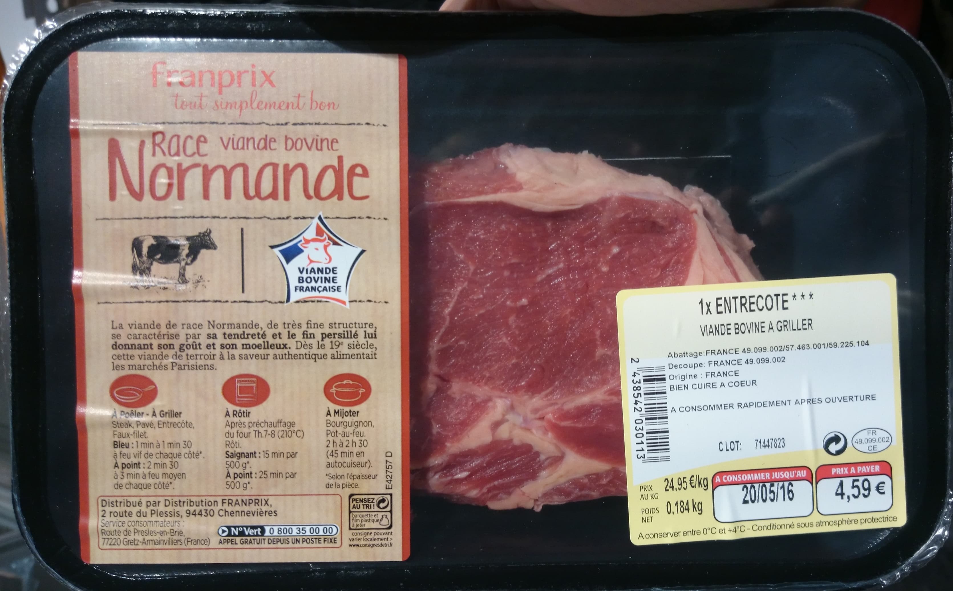Franprix Entrecôte packshot