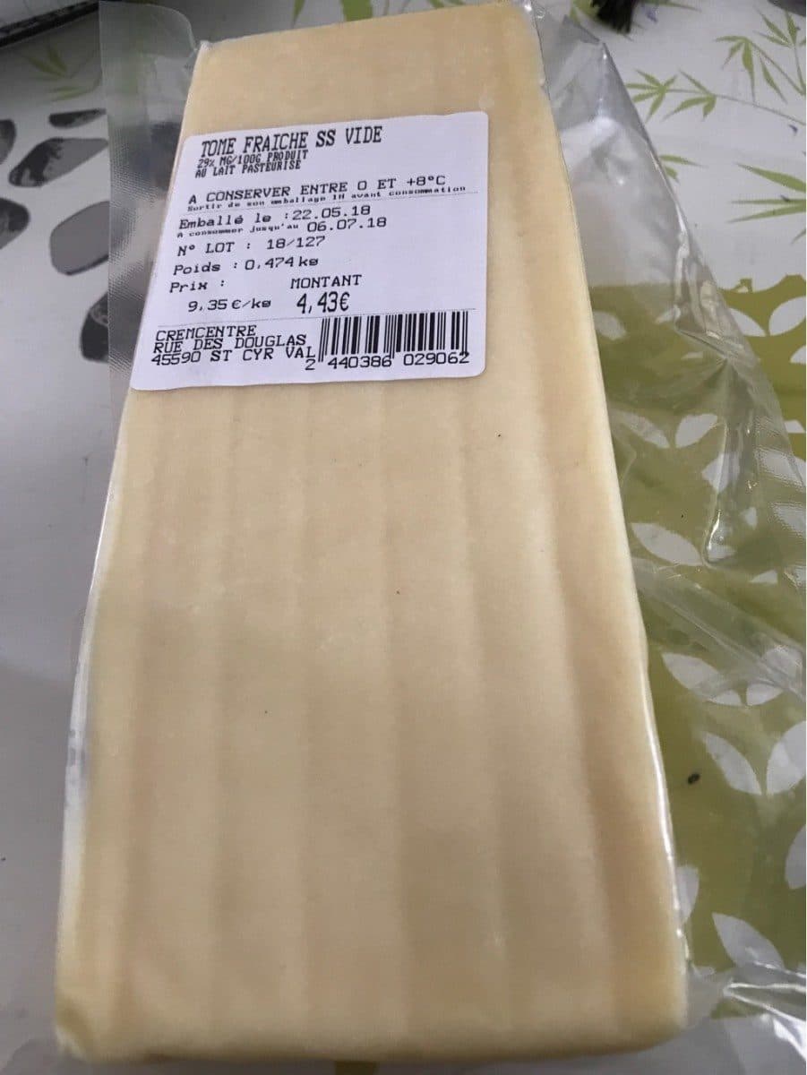 Open Food Facts Tomme fraiche packshot