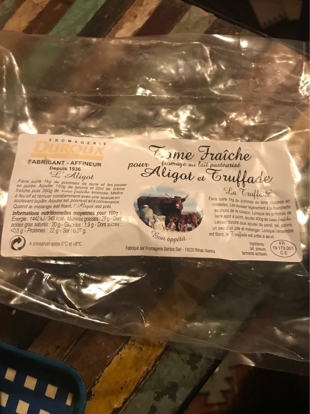 Duroux Tomme fraiche packshot
