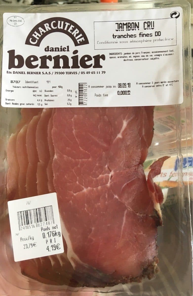 Open Food Facts Jambon crue packshot