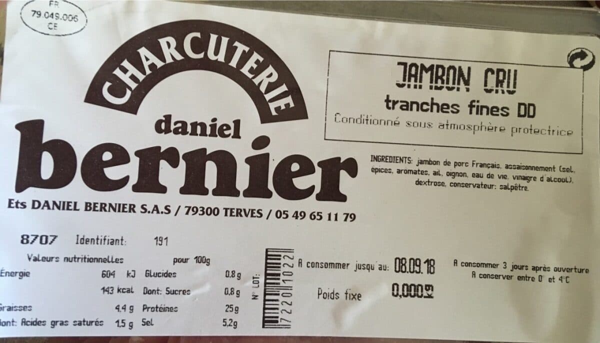 Open Food Facts Jambon crue packshot