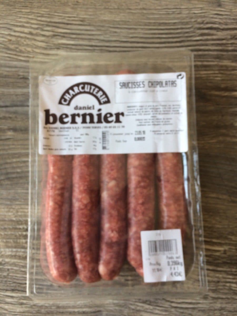 Open Food Facts Saucisses chipolatas packshot