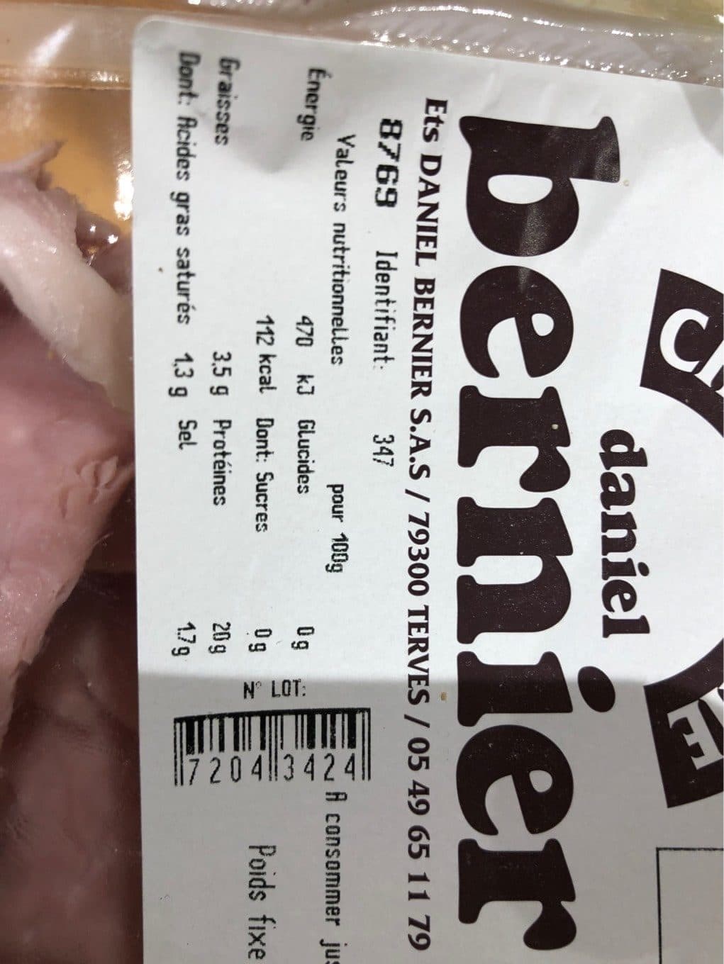 Daniel Bernier Chutes de jambon packshot