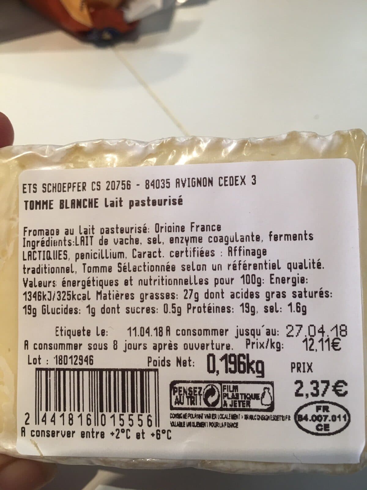 Open Food Facts Fromage packshot