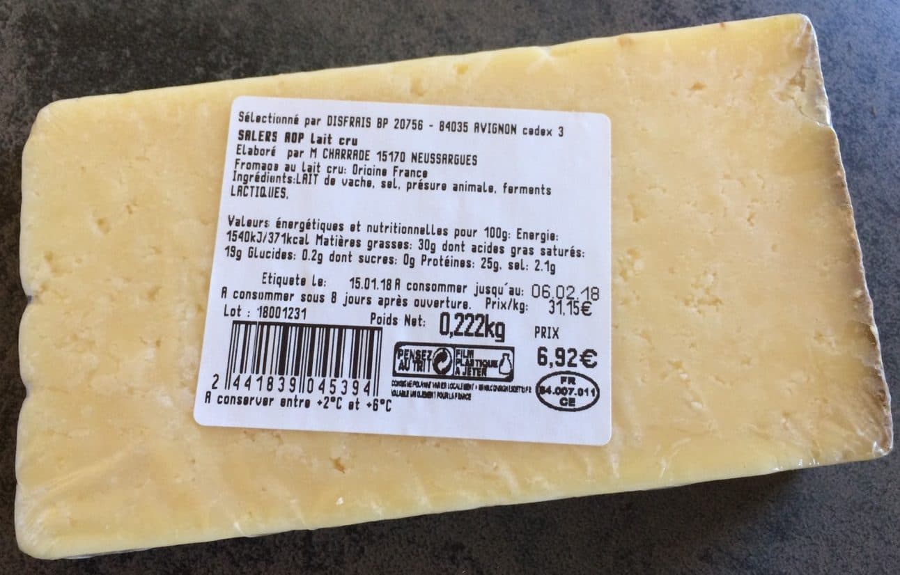 Open Food Facts Salers AOP packshot