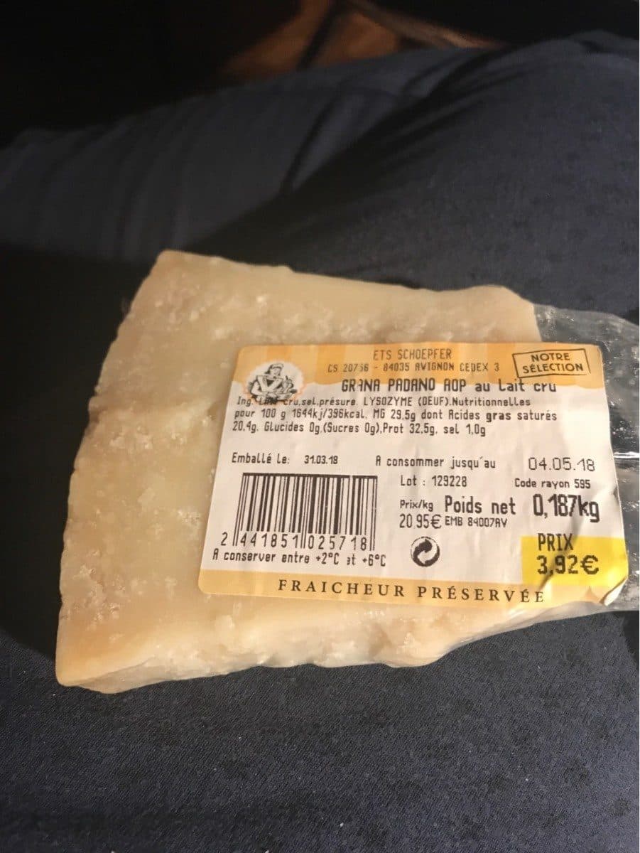 Open Food Facts Parmesan packshot