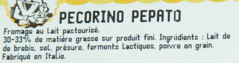 Ets Schoepfer Pecorino Pepato (33 % MG) packshot