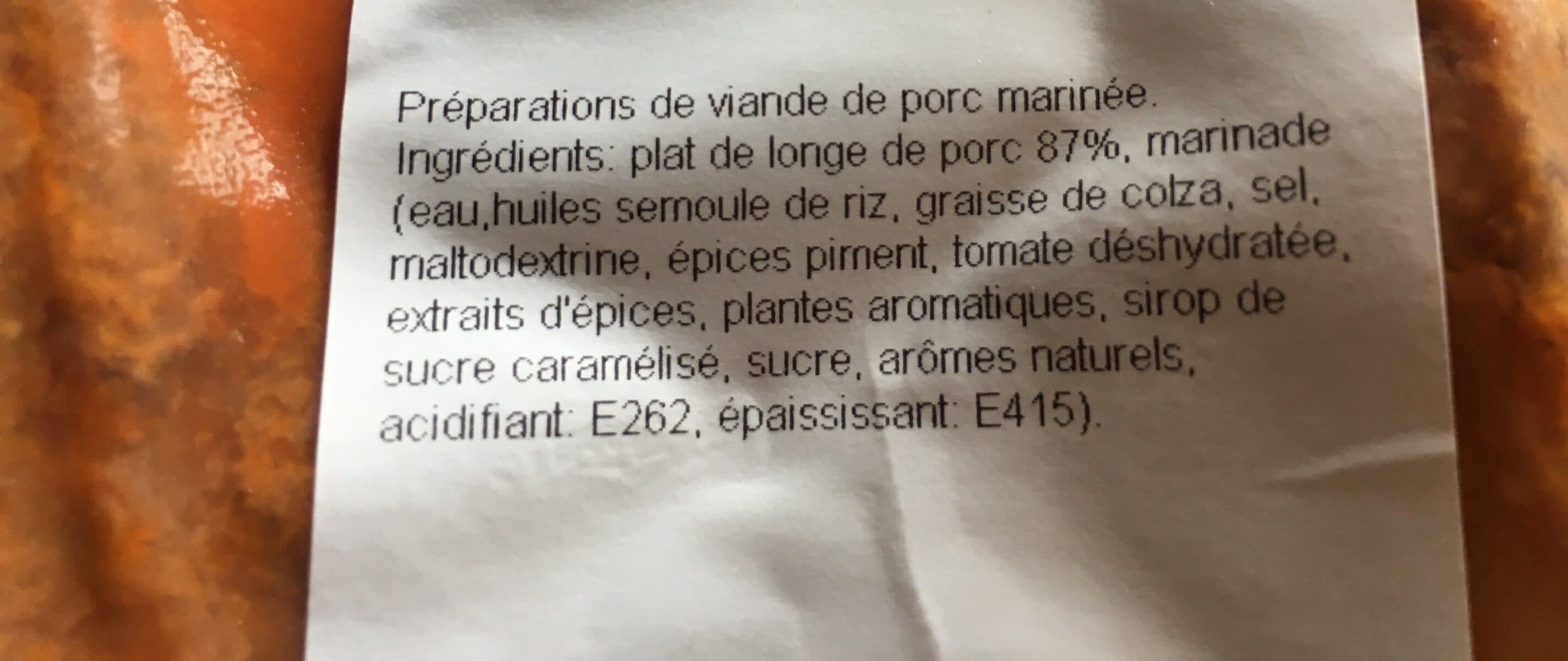 Open Food Facts Ribs à la mexicaine packshot